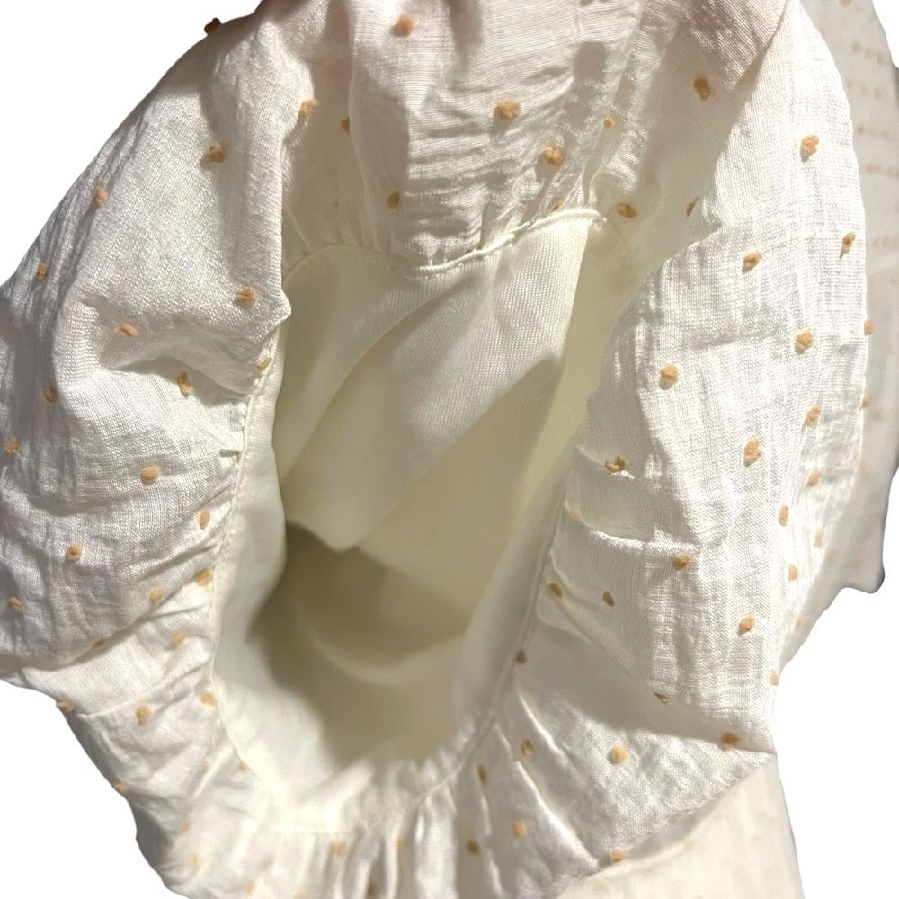 Moon River Smocked Milkmaid Maxi Dress Sz S Cottage Peasant Boho Puff Sleeve - Picture 8 of 13
